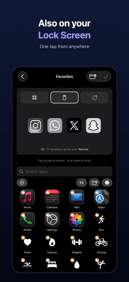 Home Screen, Lock Screen and Dynamic Island